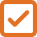 orange tick icon